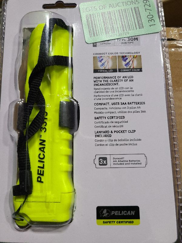 Photo 1 of Pelican 3315CC (Correct Color) LED Flashlight - IP67 Waterproof (Yellow)