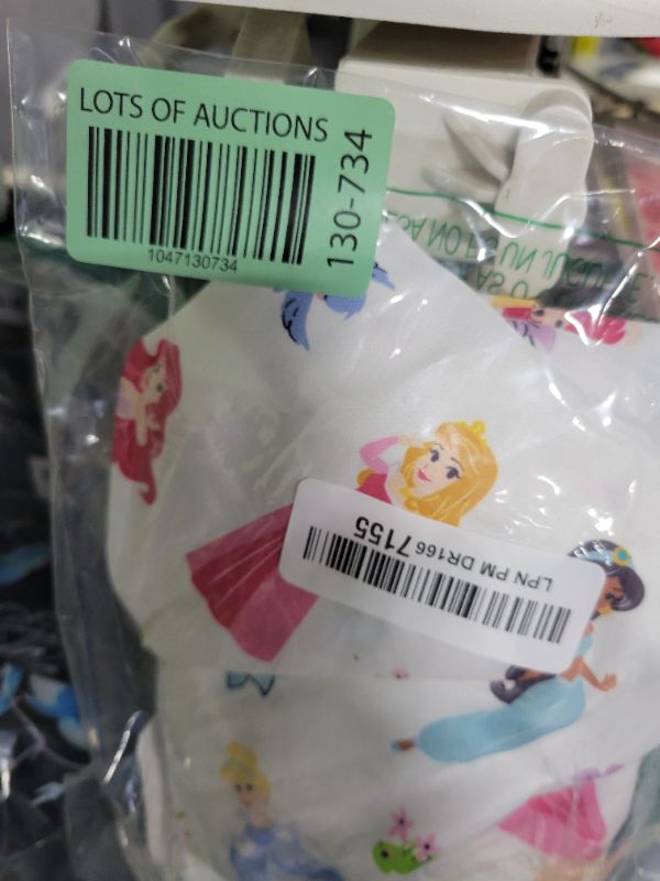 Photo 1 of Disney Princess Pink, Blue, Yellow, and White Super Soft Nursery Fitted Mini Crib Sheet