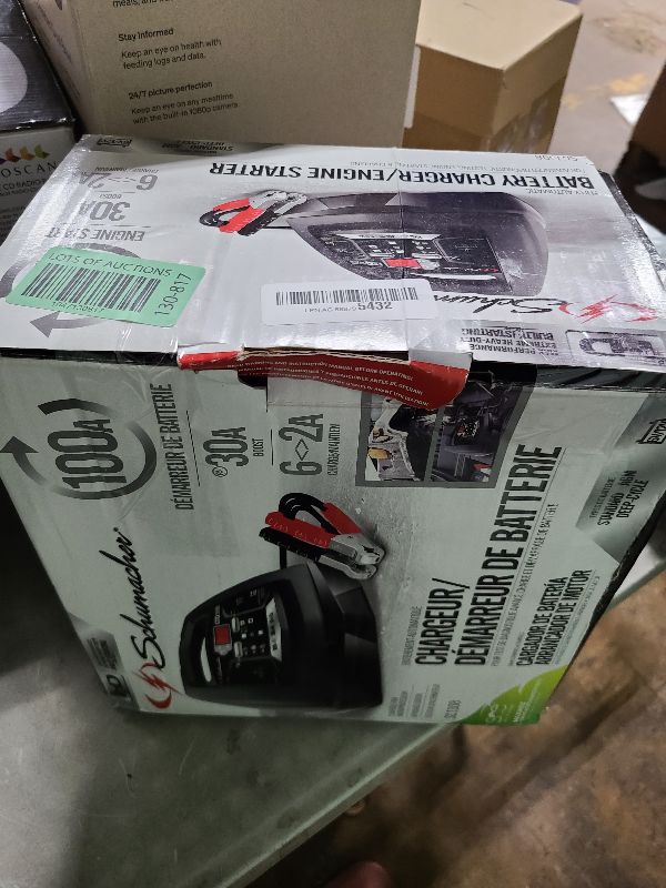 Photo 1 of Schumacher Electric Battery Charger and Engine Starter, SC1308, 6-in-1, Fully Automatic, 100 Cranking Amps, 6 Volt, 12 Volt, for Car, Truck, SUV, and Marine Batteries