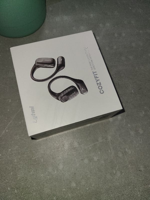 Photo 1 of Lytmi CozyFit Open Ear Headphones, 0.23oz Ultra-Light Comfortable Wireless Earbuds, 0.6mm Thinnest Earhooks, Bluetooth 5.4, Clear Audio, 30 HRS Playtime, IPX5 Waterproof Earphones with Mic (Black)