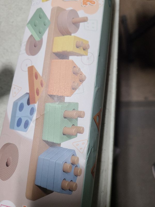 Photo 1 of kecristv Montessori Toys for 1 2 Year Old Girl and Boy Birthday Gifts, Shape Sorter Wooden Toys for Toddlers Age 1-3 2-4, Learning Educational Sensroy Stacking Toddler Puzzles