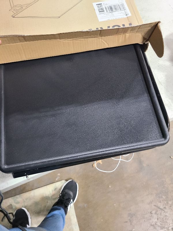 Photo 1 of Adjustable TV Tray Table - TV Dinner Tray on Bed & Sofa, Comfortable Folding Table with 6 Height & 3 Tilt Angle Adjustments (Black)