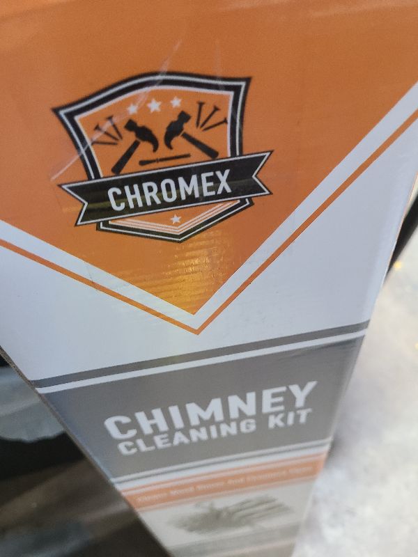 Photo 1 of 24-Foot Chimney Cleaning Kit - 8x3 Ft Fiberglass Rods, 6-Inch Premium Poly Brush, 1/4" NPT Fittings - Durable and Effective