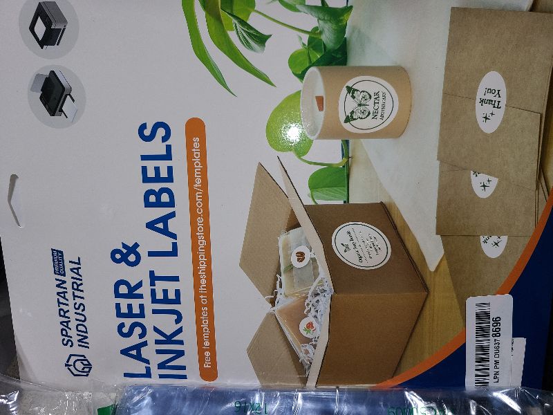 Photo 1 of 3" Circle Printable Labels Compatible with Inkjet and Laser Printers - 30 Sheets, 180 Matte White Round Stickers for Product Labeling, Organization, and Custom Tags - Spartan Industrial