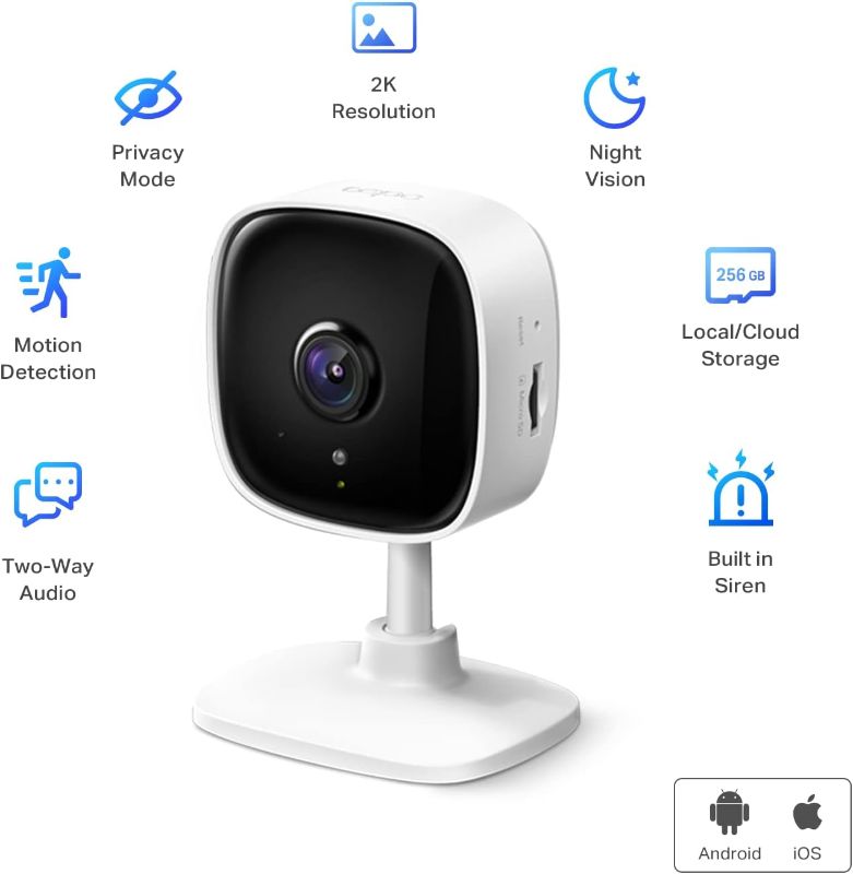 Photo 1 of TP-Link Tapo 2K Security Camera for Baby Monitor, Dog Camera w/Motion Detection, 2-Way Audio Siren, Night Vision, Cloud & SD Card Storage, Works w/Alexa & Google Home, 4-Pack (Tapo C110P4)