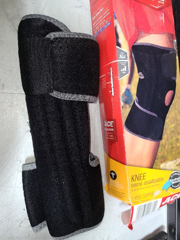 Photo 1 of ACE Adjustable Knee Brace with Dual Side Stabilizers, Helps support weak, injured, arthritic or sore knee, Satisfaction Guarantee, One Size Fits Most