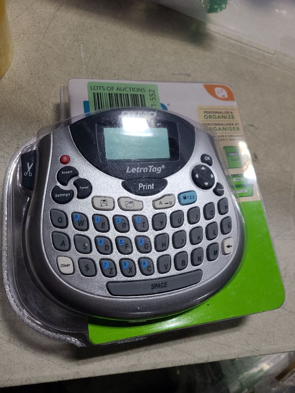 Photo 1 of Dymo LetraTag LT-100T Label Maker | Portable Label Printer with QWERTY Keyboard | Silver | Ideal for The Office or at Home