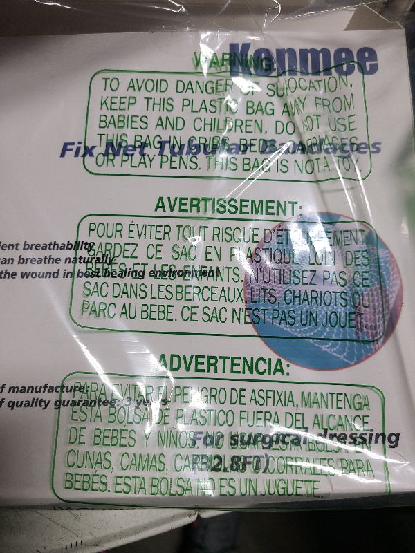 Photo 1 of Konmee Tubular Bandage Elastic Net Wound Dressing Elastic Dressing Retainer Tubular Stretch Elastic Gauze Bandage Size 2 for Thumbs and Toes, 32.8FT Long