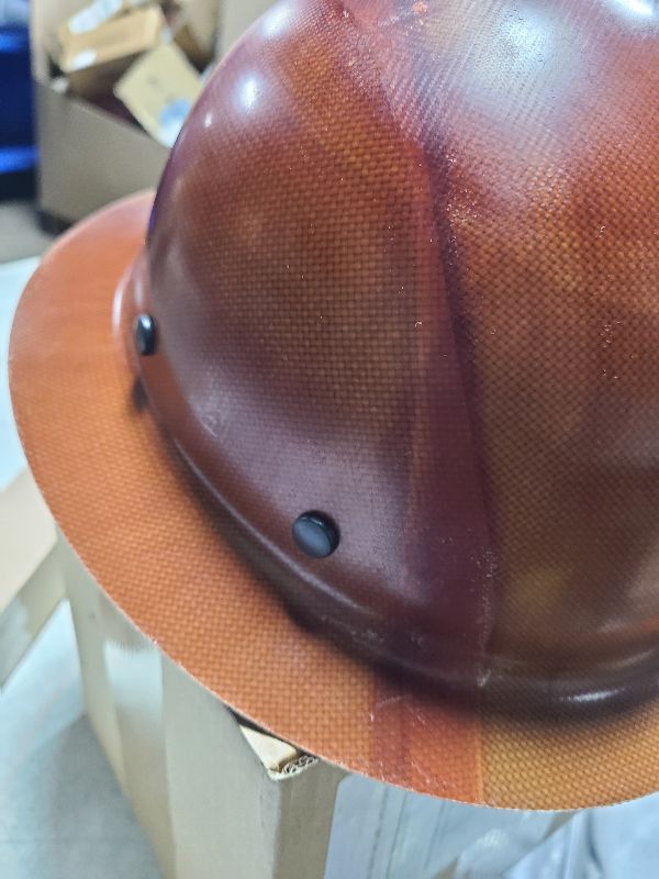 Photo 1 of AFP Natural Tan Type I Class G Kevlar Fiber Glass Full Brim Hard Hat | 6 Point Ratchet Suspension | Standard | Low Voltage 2,200V | Cascos de Fibra de Vidrio | Construcción | OSHA & ANSI/ISEA Z89.1