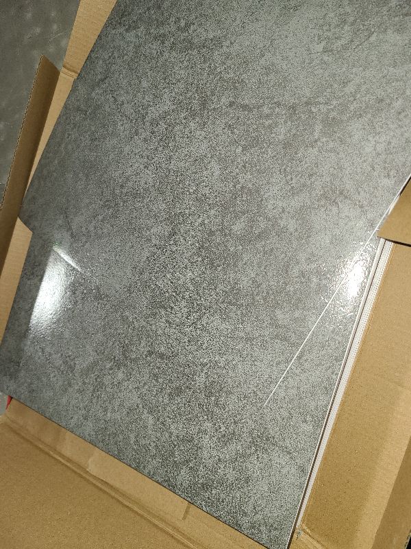 Photo 1 of 48 Pieces Vinyl Flooring Peel and Stick Floor Tile Stick on Floor Tile Self Adhesive Waterproof Bathroom 12 x 12 Inch for Bathroom Kitchen Bedroom Living Room(Gray Grain)