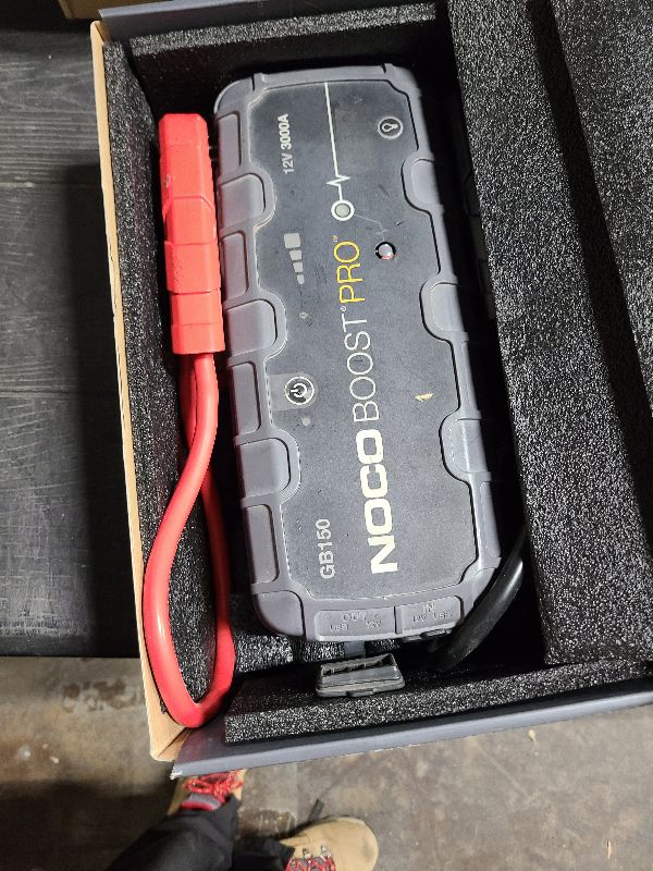 Photo 1 of NOCO Boost Pro GB150 3000A UltraSafe Car Battery Jump Starter, 12V Battery Pack, Battery Booster, Jump Box, Portable Charger and Jumper Cables for 9.0L Gasoline and 7.0L Diesel Engines