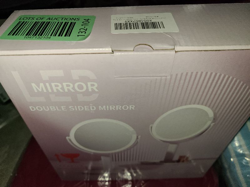 Photo 1 of 7" Lighted Makeup Mirror with Magnification, 1X/10X Magnifying Mirror with Light, Rechargeable Double Sided LED Vanity Mirror, 360° Rotation Light up Mirrors 3 Colors Brightness Adjustable, White