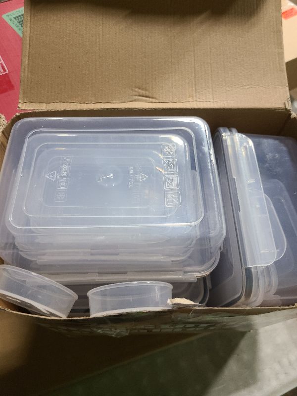 Photo 1 of 40 PCS Food Storage Containers with Lids Airtight (20 Containers & 20 Lids), Plastic Storage Meal Prep Container-Stackable 100% Leakproof & Microwave Organization and Storage Sets, Lunch Containers
