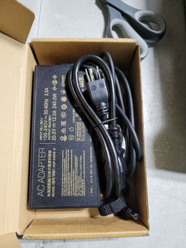 Photo 1 of 240W ADP-240EB B 20V 12A AC Adapter Power Supply for ASUS ROG 15 GX550LXS RTX2080 S15 S17 G15 G513 GX550LXS RTX2080 G733QM G733QR G733QS G733QSA RTX2080 Laptop Charger
