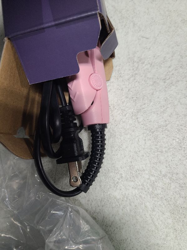 Photo 1 of **NO TRAVEL CASE**
LOVANI Mini Flat Iron, Dual Voltage Travel Hair Straightener, Tourmaline Ceramic Small Flat Irons for Short Hair/Bangs (Pink, 0.5 Inch, SleekMini)