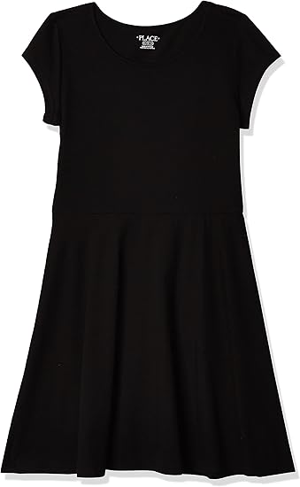 Photo 1 of  The Children'S Place Girls Short Sleeve Basic Skater Dress xs/tp-4