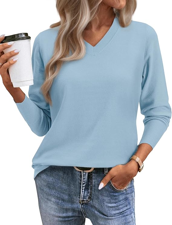 Photo 1 of CRZ YOGA Pima Cotton Workout Long Sleeve Shirts for Women Athletic Crewneck Yoga Casual Tops Plain T-Shirt Periwinkle Purple Large