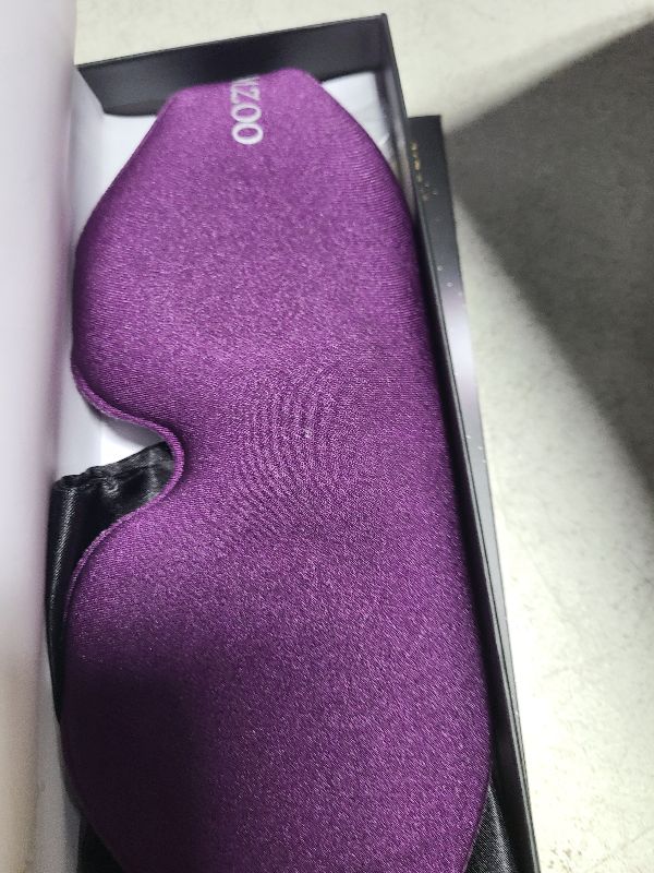 Photo 1 of MZOO Sleep Eye Mask for Side Sleeper Men Women, Zero Eye Pressure 3D Sleeping Mask, Light Blocking Patented Design Night Blindfold, Soft Eye Shade Cover for Travel, Purple