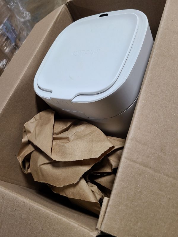 Photo 1 of Automatic Bathroom Trash Can Touchless, 3.5 Gal Self-Sealing and Self-Changing Smart Trash Can, Rechargeable Motion Sensor Trash Bin with Lid for Bedroom Office, Come with 6+1 Refill Rings
