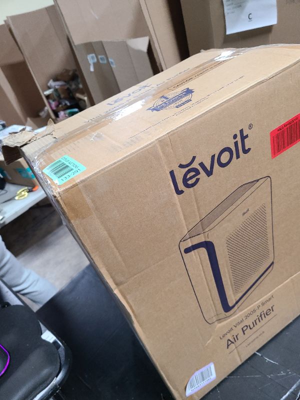 Photo 1 of LEVOIT Air Purifiers for Home Large Room Up to 1800 Ft² in 1 Hr with Washable Pre-Filter, Air Quality Monitor, Smart WiFi, HEPA Sleep Mode for Allergies, Pet Hair in Bedroom, Vital 200S-P, White
