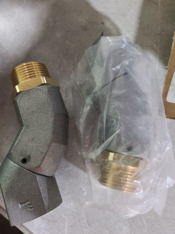 Photo 1 of (1" NPT, 2PCS) Fuel Hose Swivel 360 Rotating Connector for Fuel Transfer Pump Fuel Nozzle Multi Plane Fuel Plane Swivel