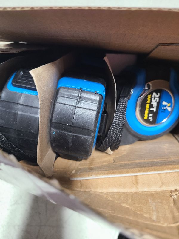 Photo 1 of Youyole 10 Pack Tape Measure with Fractions 1/8 Steel Measuring Tape Retractable Easy Read Measurement Ruler Steel Power Blade (25 ft X 1 in,Blue)