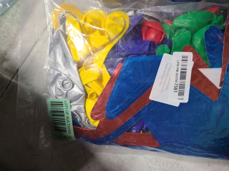 Photo 1 of 137pcs Red Blue Yellow Green Black Balloon Arch Garland Kit with Balloons for Birthday, Carnival, Video Game Super Balloons Arch for Themed Party Decorations