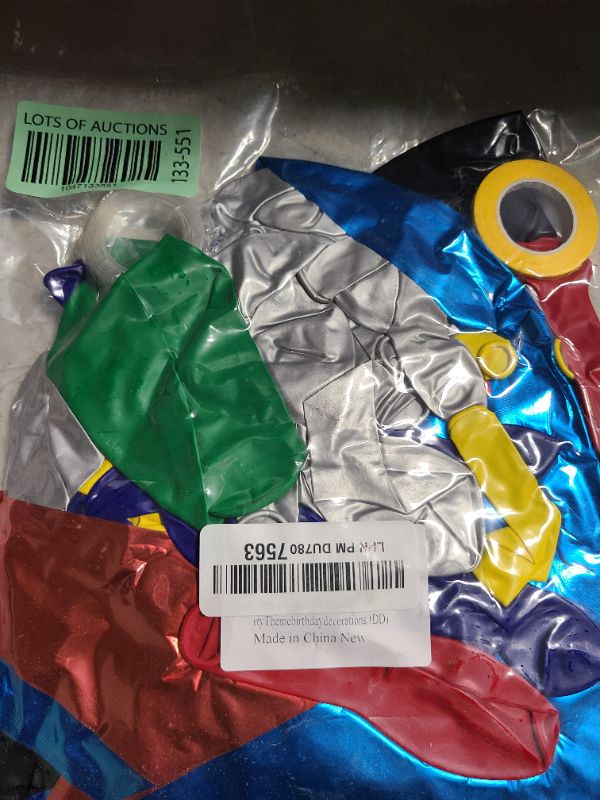 Photo 1 of 137pcs Red Blue Yellow Green Black Balloon Arch Garland Kit with Balloons for Birthday, Carnival, Video Game Super Balloons Arch for Themed Party Decorations