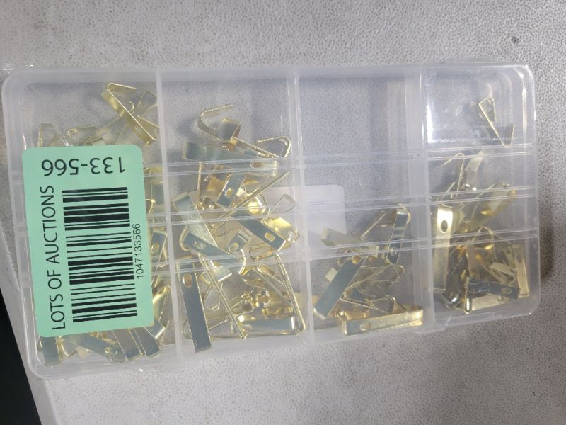 Photo 1 of 184 Pieces Picture Hanging Kit, 20lb, 30lb, and 50lb Picture Hangers, Metal Picture Hanging Hooks with Nails, on Drywall, Wooden Wall(Gold)