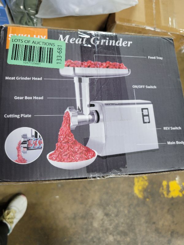 Photo 1 of Electric Meat Grinder: [3500W Advanced Motor] [Ultra-Intelligent Thermal Protection] Upgraded Meat Grinder with 6 PCS Stainless Steel Blades&Grinding Plates, Sausage Stuffer Tubes&Kubbe (Silver)