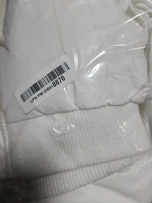 Photo 1 of **MINOR STAINS**
MEROKEETY Women's Crop Puffer Vest Stand Collar Sleeveless Zip Up Lightweight Fall Padded Gilet Coat,White,XL