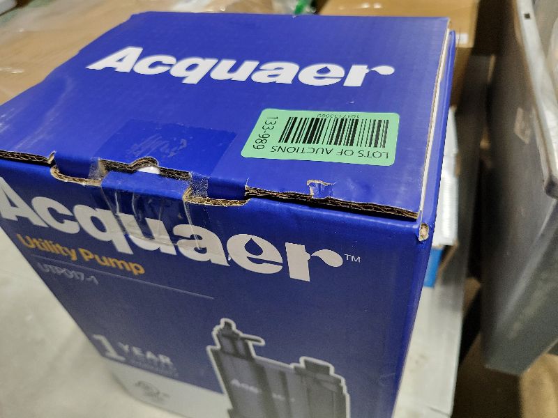 Photo 1 of Acquaer Submersible Water Pump 1/6 HP Sump Pump Thermoplastic Utility Pump Small Electric Water Pump 1750 GPH Water Remove for Basement Hot Tubs Garden Pool Cover Draining with 10 ft Cord