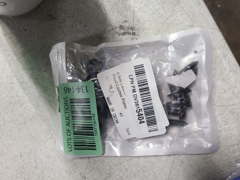 Photo 1 of 6 Sets License Plate Screws Kit, Stainless Steel Black License Plate Screws, Anti Theft License Plate Screws, License Plate Fasteners Kit for Cars, Motorcycles, Trucks, Fixed License Plates
