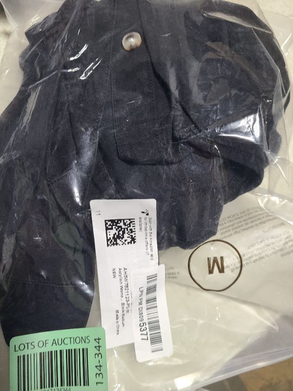 Photo 1 of Astylish Women Denim Tops Chambray Jean Shirts V Neck Business Casual Long Sleeve Button Down Blouses Black Medium