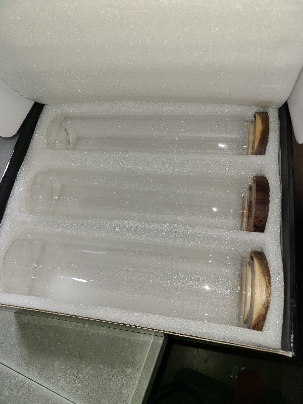 Photo 1 of 3 Set Glass Pantry Storage Jars with Acacia Airtight Lid - 50oz Thicken Glass Kitchen Canisters with 132 Pantry Labels - Tall Glass Food Storage Containers with Wood Lid for Pasta,Spaghetti,Cereal