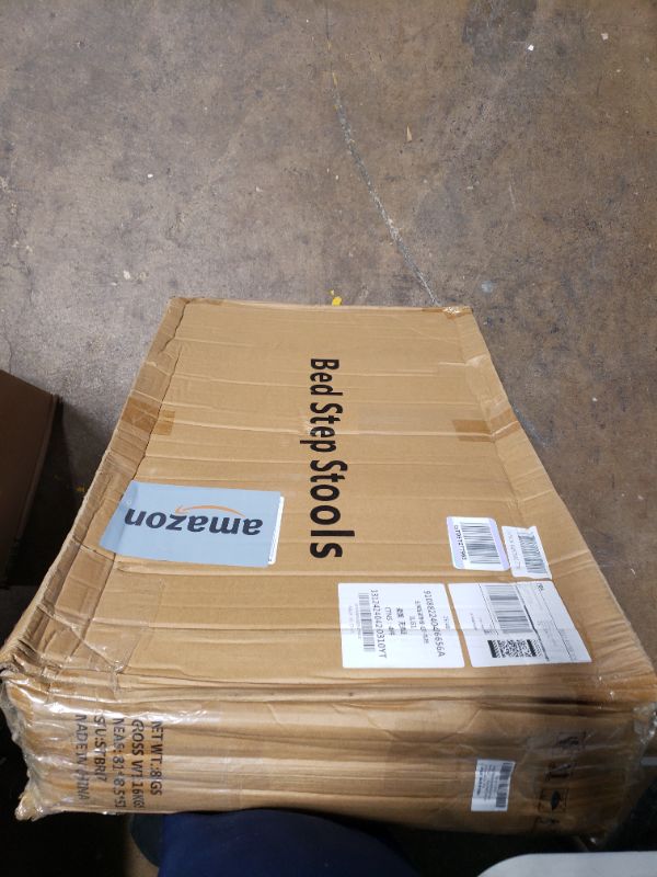 Photo 1 of WISDEER Bedside Step Stool with Motion Sensor LED Light, Bed Assist Handle, Elderly Assist Grab Bar with 1 Non-Slip Bed Rail, Sturdy Steel Construction, Holds up to 400 lbs, White