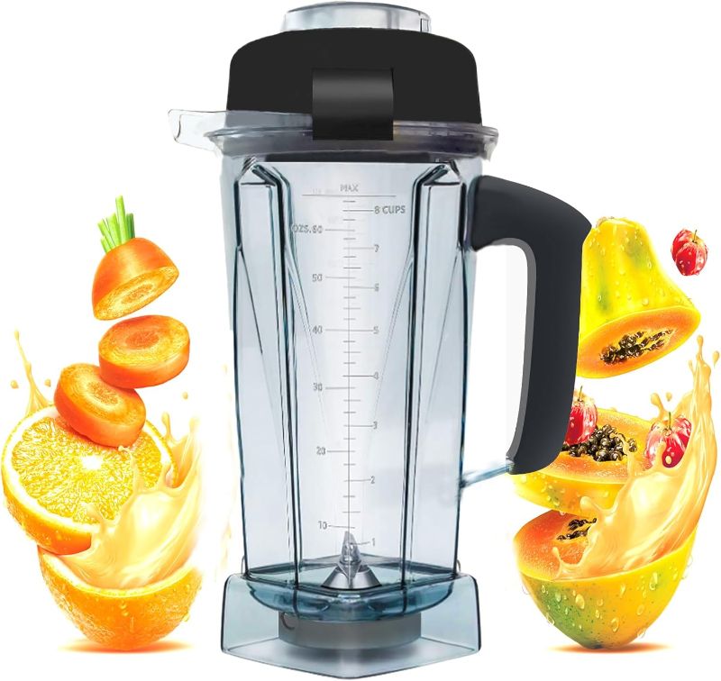 Photo 1 of For Vitamix Blender Pitcher 64 oz, Fit for Vitamix 5200 6300 VM0197 VM0101 VM0103 E310 Classic/Explorian/Commercial Series etc Container Jar Cup,2025 Upgraded Prevent Leakage Rusty