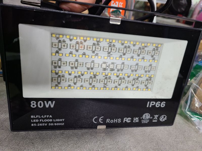 Photo 1 of LED Flood Light Outdoor 800W Equivalent 8000LM Smart RGB Landscape Lighting with APP Control, DIY Scenes - Timing - 5700K Daylight White - Color Changing Uplight, IP66 Waterproof US Plug MELPO(2Pack)