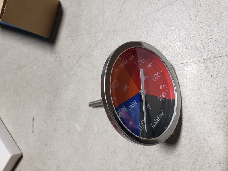 Photo 1 of GALAFIRE 3 3/16 Inch BBQ Temperature Gauge for Smoker Wood Charcoal Pit, Large Face Grill Analog Thermometer