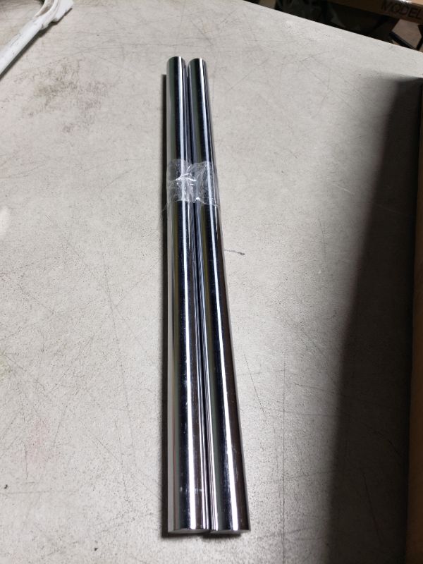 Photo 1 of 2 PCS 25mm x 500mm (0.98 x 19.69 inches) Vigorous Linear Motion Rods, Case Hardened Chrome Shaft Linear Rail Rod Shaft for 3D Printer, DIY, CNC - Metric h8 Tolerance