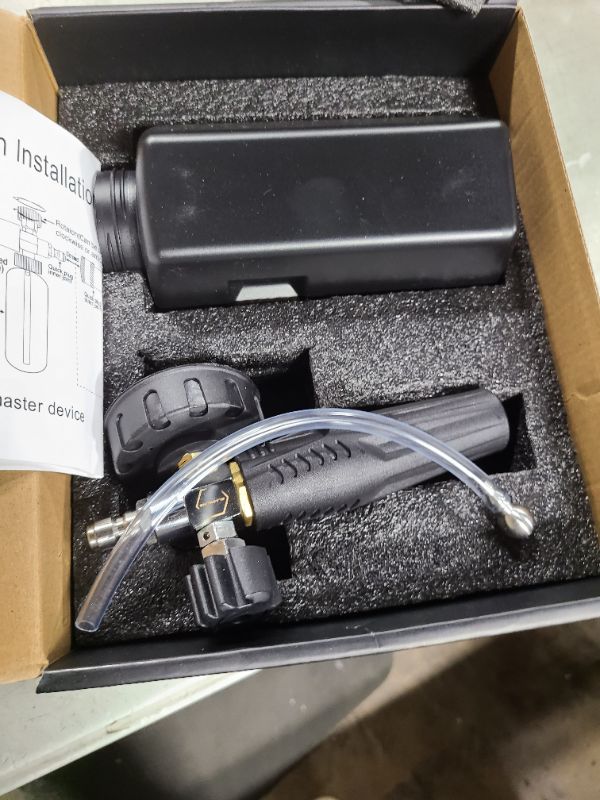 Photo 1 of Blackline Foam Cannon for Pressure Washers (Wide Mouth), Durable Foam Sprayer for Safe Car & Truck Washing, Easy to Use & Adjust, Creates Thick Foam, 1L Bottle & Snow Foam Lance w/ 1/4" Quick Connect