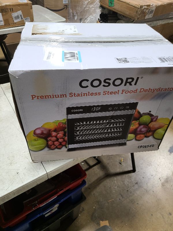 Photo 1 of COSORI Food Dehydrator, Bigger Than 7 Trays With Large 6.5" Drying Space, 600W Power Saves More Time Than 480W, 165°F Dehydrated Dryer for Jerky, Dog Treats, Herbs, Meat, Fruit, and Yogurt, Silver