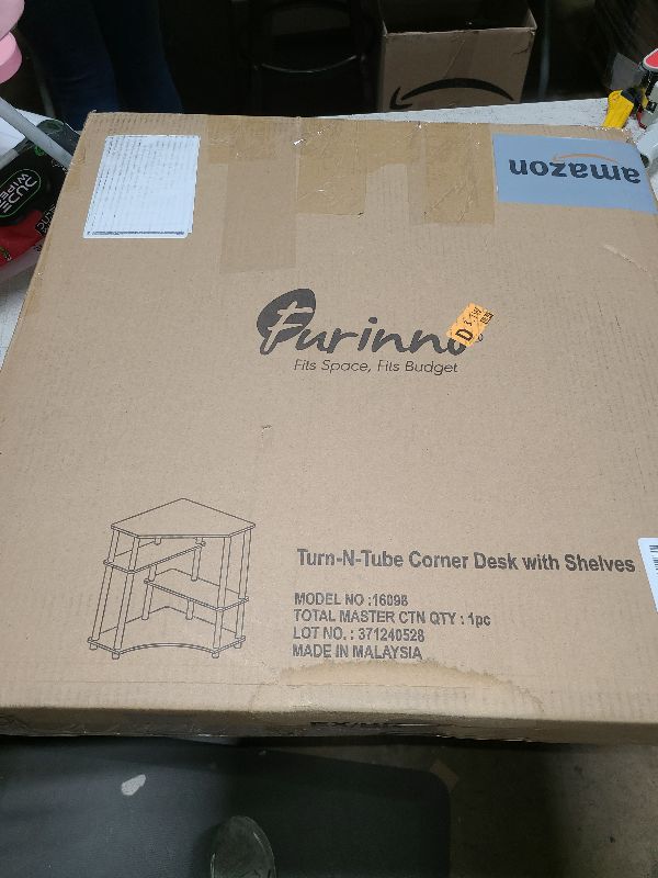Photo 1 of Furinno Turn-N-Tube Multipurpose Corner Shelf, Display Rack, Bookshelf, Espresso/Black