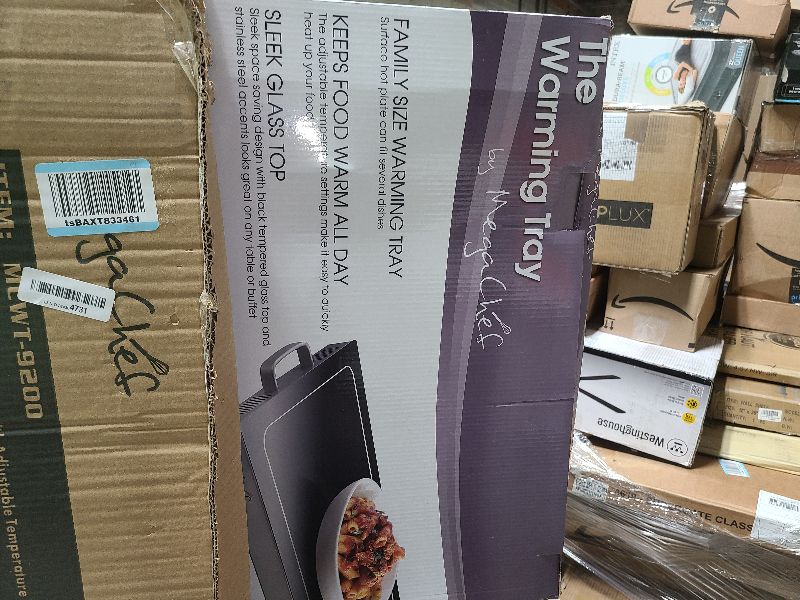 Photo 1 of Chefman Electric Warming Tray with Adjustable Temperature Control, Perfect For Buffets, Restaurants, Parties, Events, and Home Dinners, Glass Top Extra Large 21” x 16” Surface Keeps Food Hot – Black