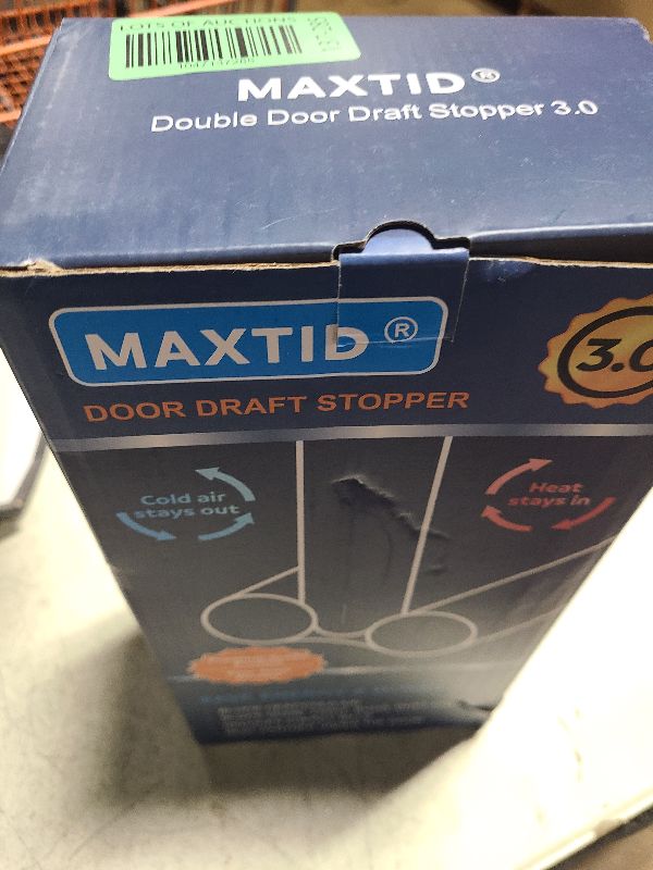 Photo 1 of MAXTID Door Draft Stopper 36 Inch, Fits Door Gaps up to 1.7 Inch, Grey Under Door Sweeps Weather Stripping Large Door Noise Blocker Sound Proof Guard