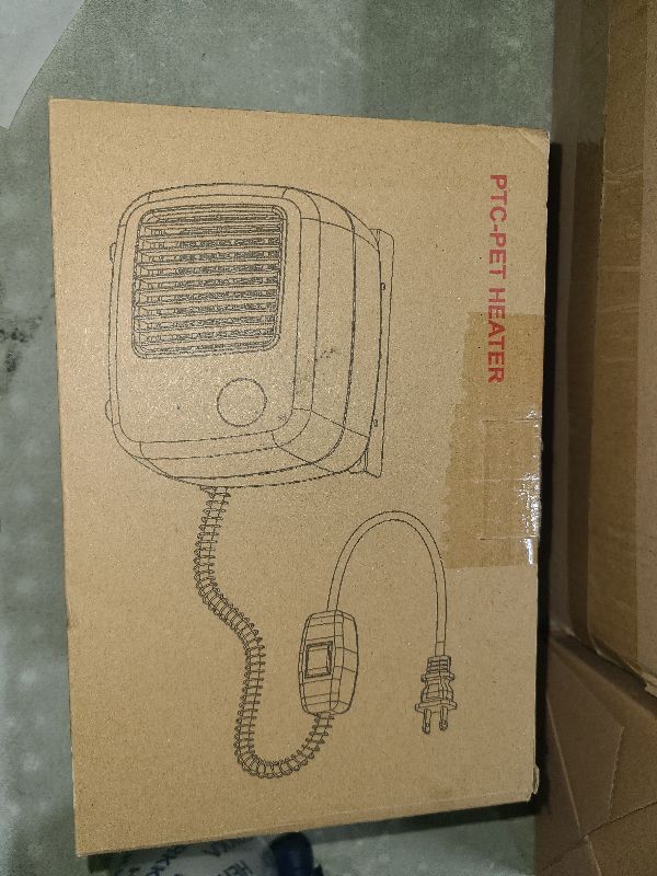 Photo 1 of Dreyoo Dog House Heater with Thermostat, Pet House Heater with 6FT Anti Chew Cord and Safe Overheat Protection, 2 Heating Mode (200/400W) Pet House Furnace for Dogs Chicken Coops Rabbits(White,1 Pcs)