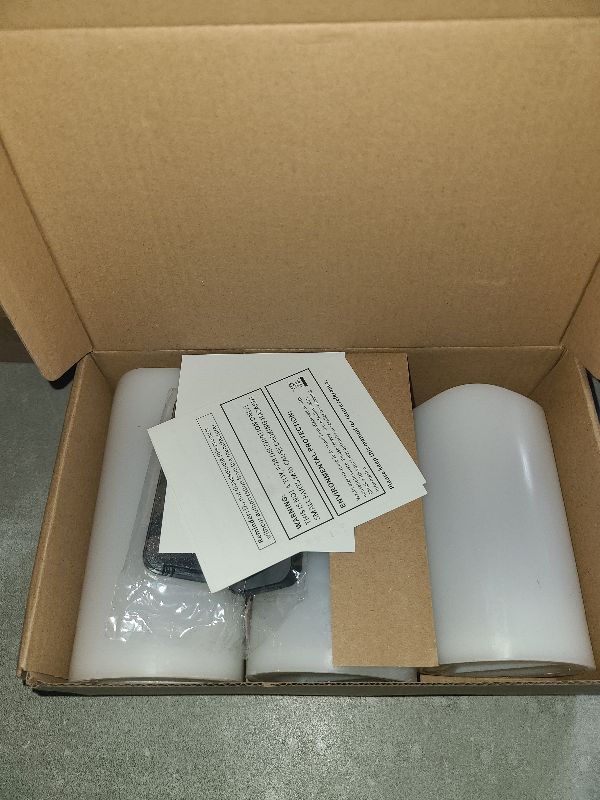 Photo 1 of DRomance Outdoor Flameless Flickering Candles Waterproof and Heat Resistant, Warm Light Battery Operated LED Pillar Candles with Timer and Remote Set of 3(White, 3" D x 4" 5" 6" H)