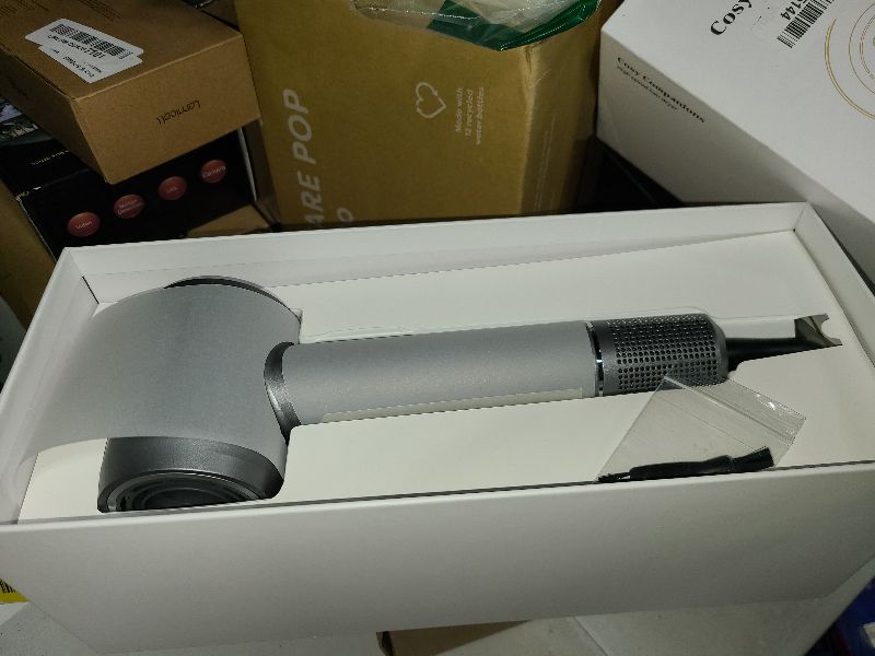 Photo 1 of Hair Dryer - Negative Ionic Blow Dryer with 170000 RPM High Speed Brushless Motor for Fast Drying, Low Noise, HD Display Hair Dryer with Diffuser and Nozzle, 5 Temps & 2 Speeds