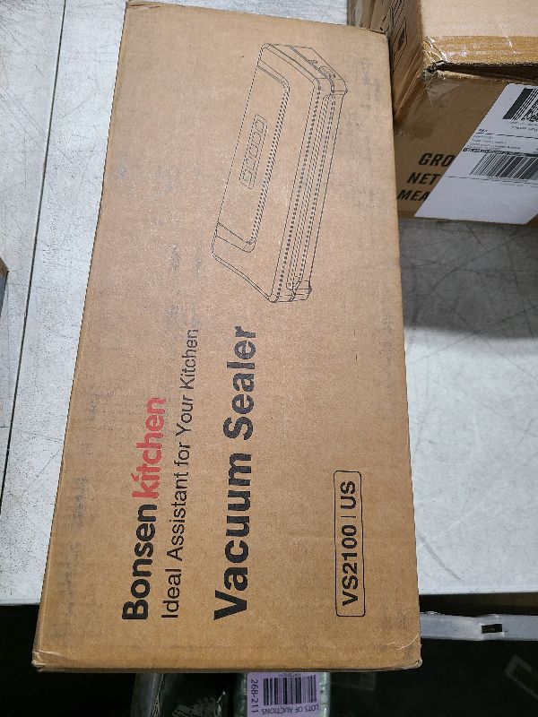 Photo 1 of [Updated 2025] Bonsenkitchen Vacuum Sealer Machine + 40 Vacuum Bags, Fast-Compact/Multi-Functional Food Vacuum Sealer with External Vacuum System, Silver