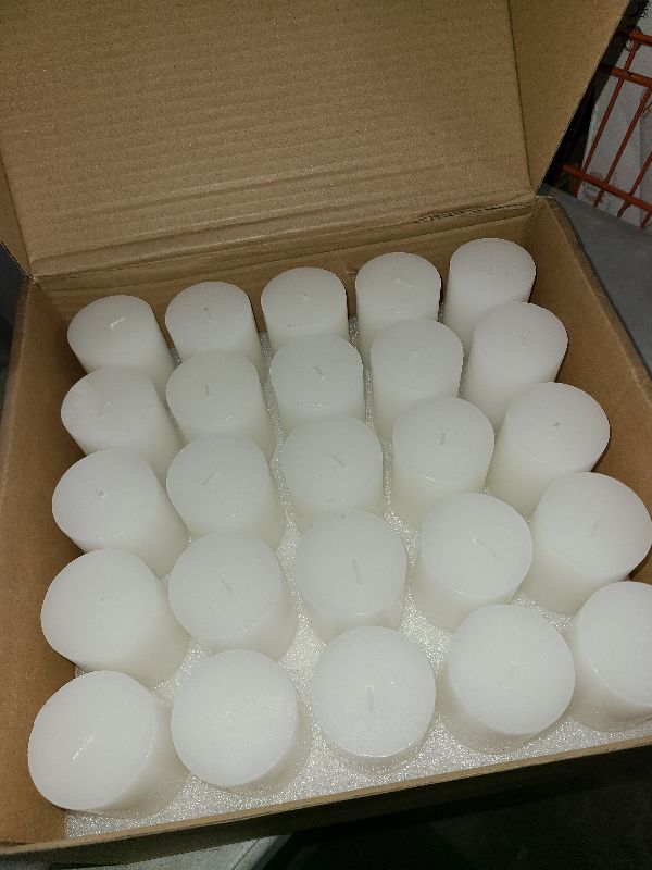 Photo 1 of Housecret 50 Pack 2" D x 3" H (20 Hour Burn Time) White Unscented Votive Candles, Hand Poured Wax Candle Ideal Gifts for Weddings Birthdays Christmas Holidays Party